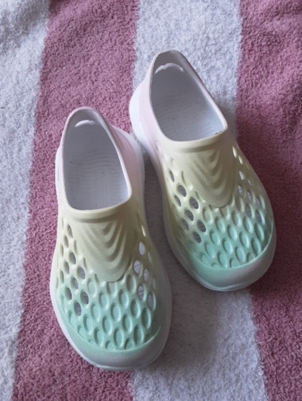 Kids Slip-On Rugged Shark Shoes in Pastel Yellow, Pink and Mint